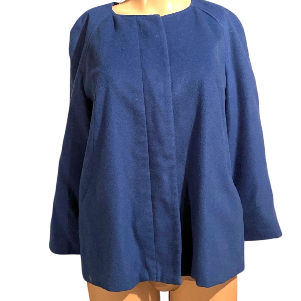 Vintage 90s Harve Benard Fleece Suit Jacket Blue M